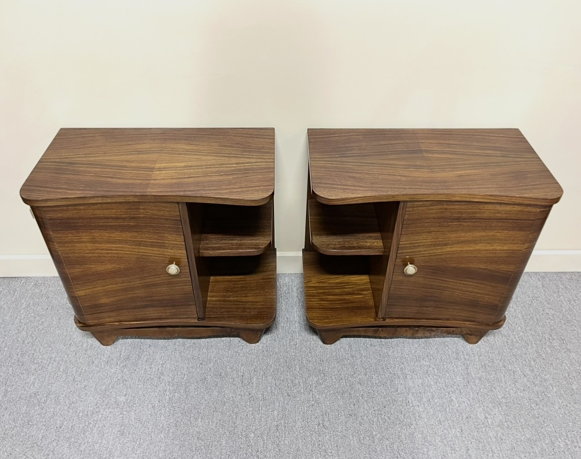 1940's French Rosewood Bedside Cabinets 1940's French Rosewood Bedside Cabinets