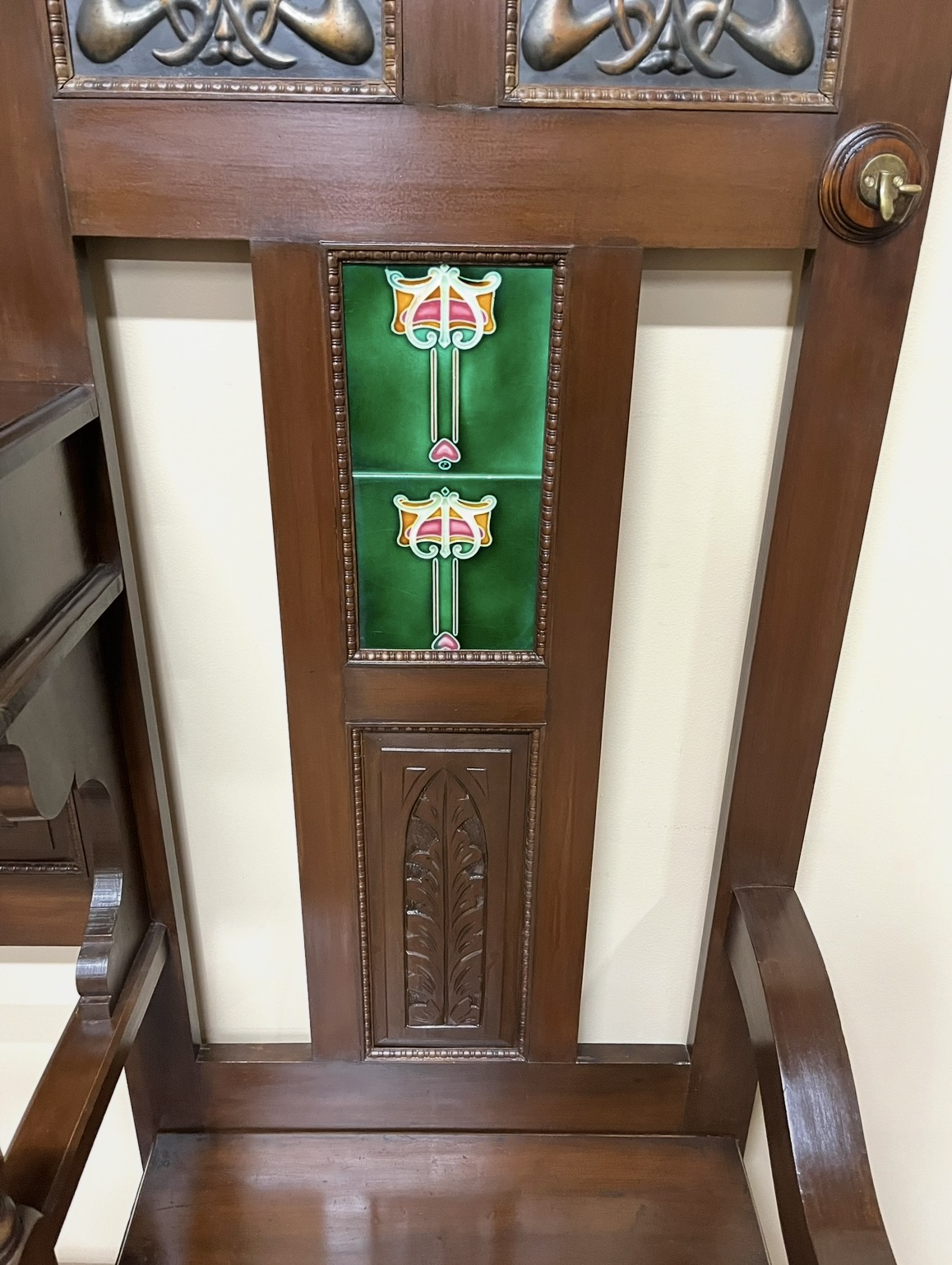 Art Nouveau Hallstand With Seat Art Nouveau Hallstand With Seat