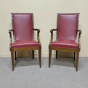 Pair of 1940's French Walnut Armchairs Pair of 1940's French Walnut Armchairs
