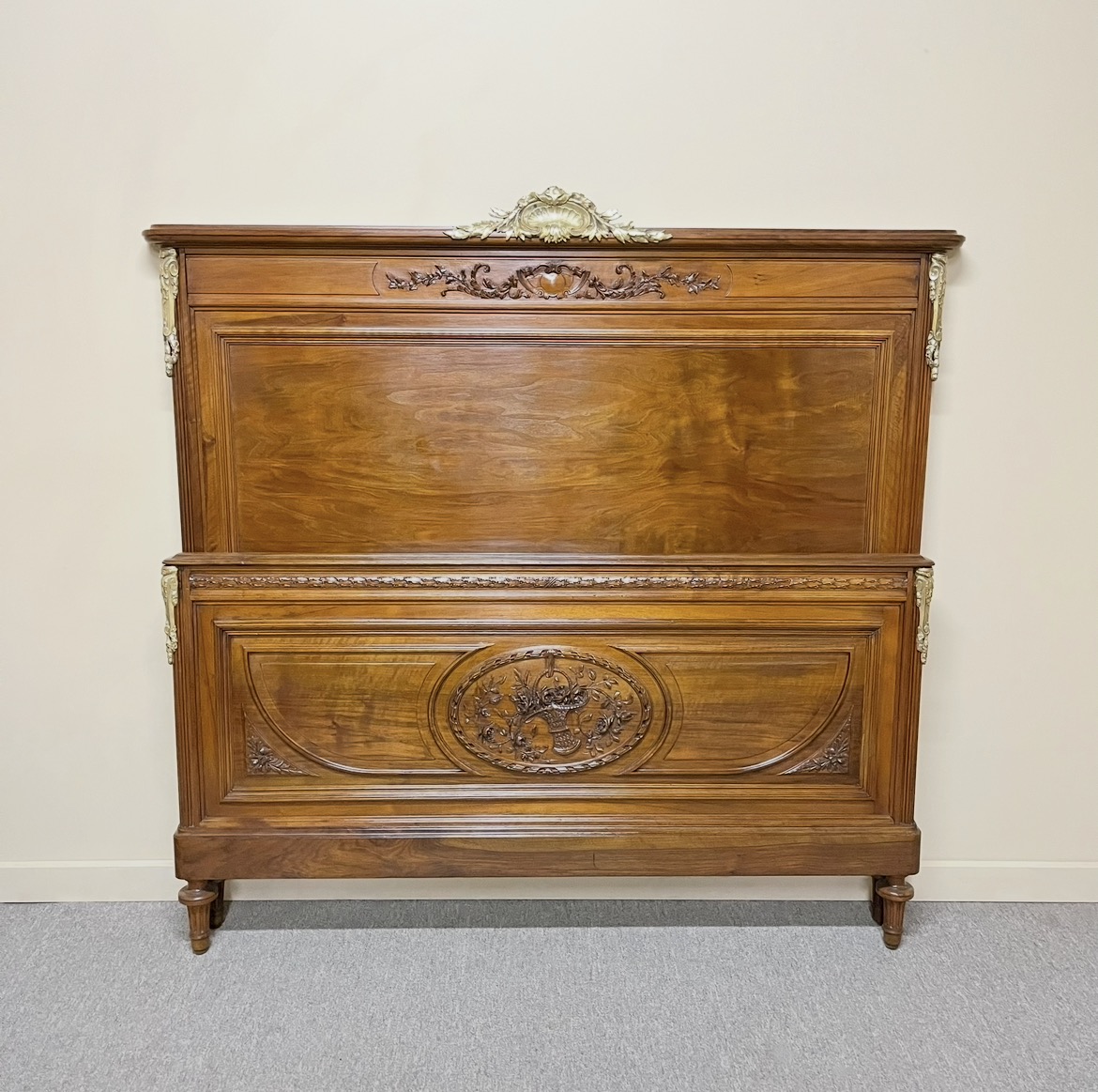 Late 19th Century French Queen Size Bed Late 19th Century French Queen Size Bed