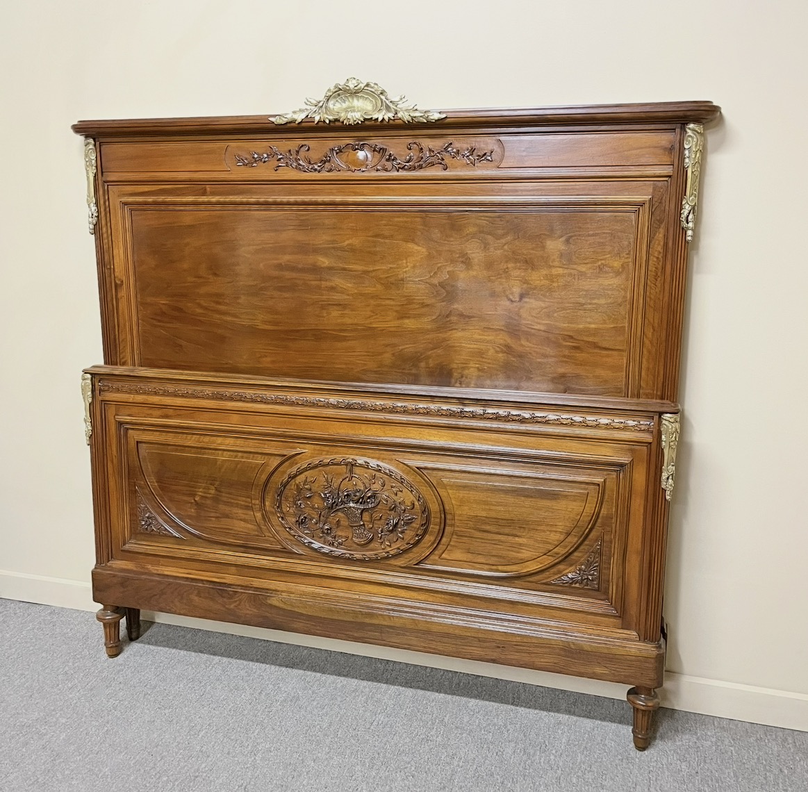 Late 19th Century French Queen Size Bed Late 19th Century French Queen Size Bed