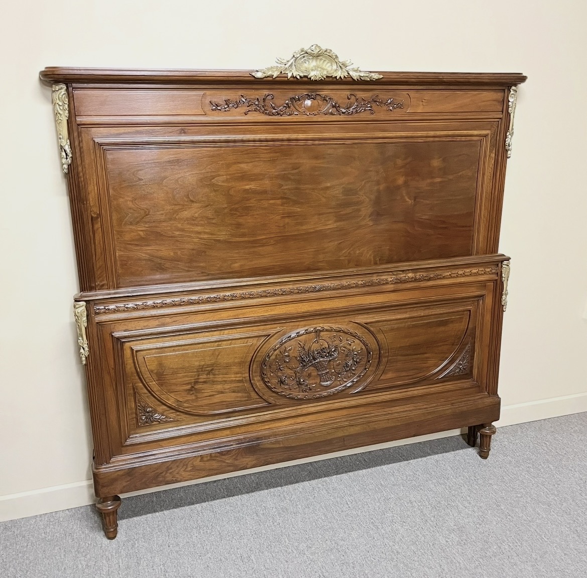 Late 19th Century French Queen Size Bed Late 19th Century French Queen Size Bed