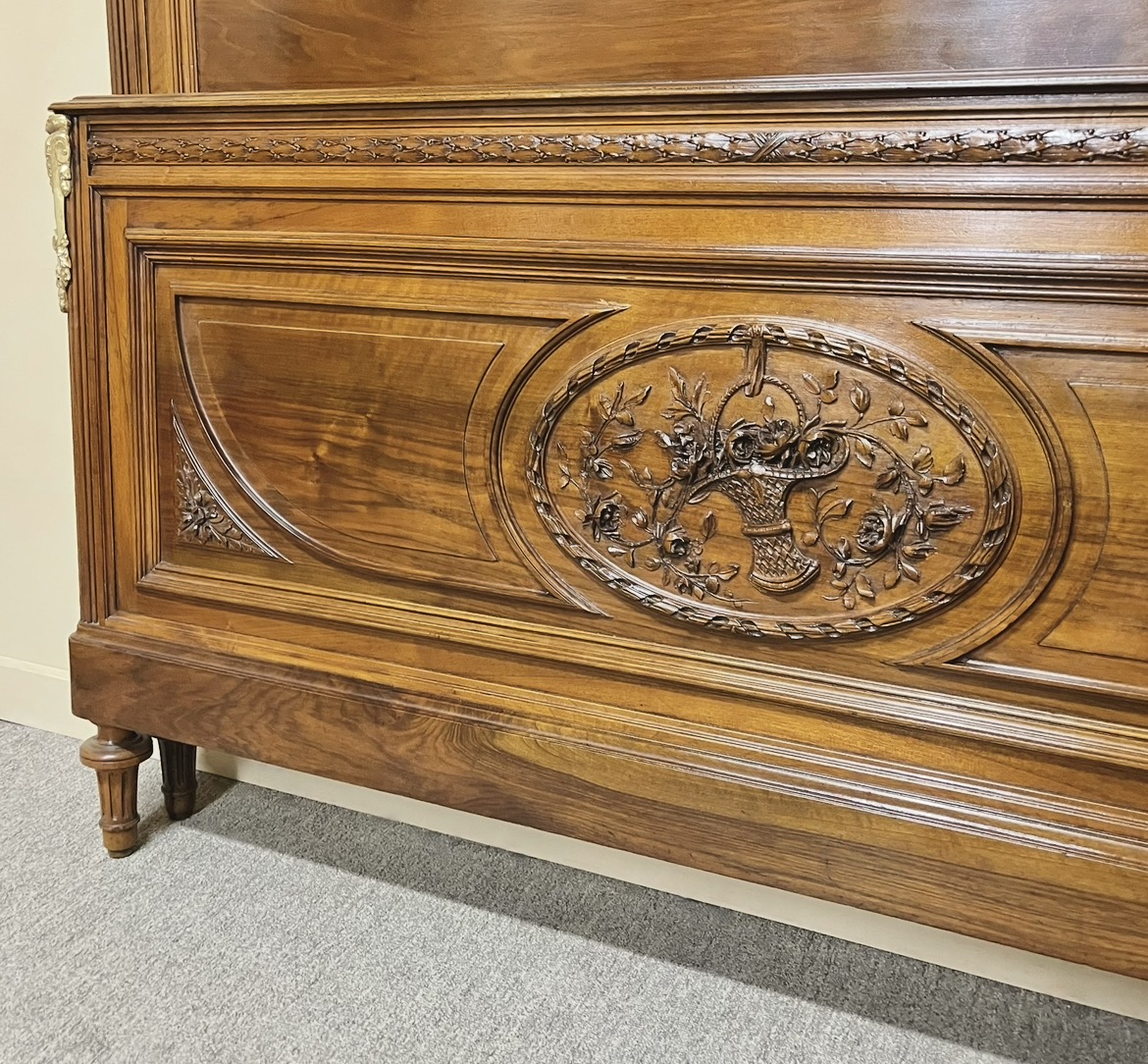 Late 19th Century French Queen Size Bed Late 19th Century French Queen Size Bed
