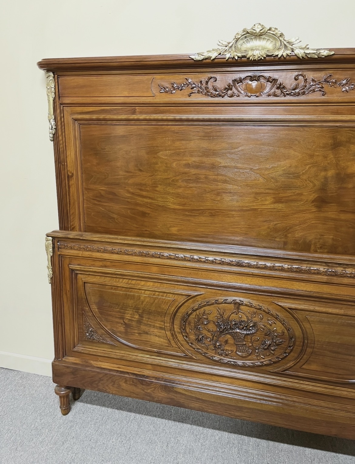 Late 19th Century French Queen Size Bed Late 19th Century French Queen Size Bed
