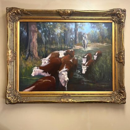 Framed Oil Paining by John Thomas