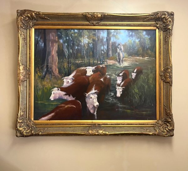 Framed Oil Paining by John Thomas