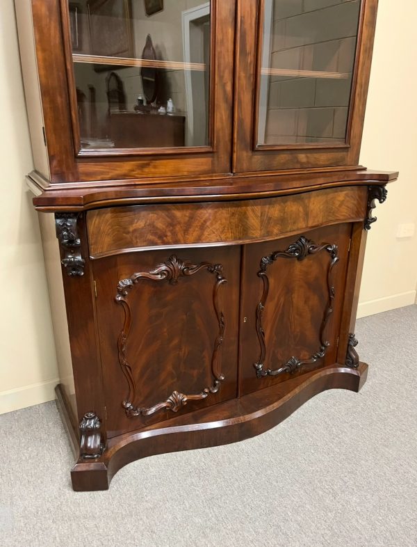 19th Century Flame Mahogany Bookcase