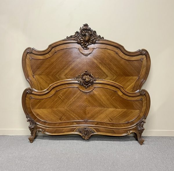 Fine French Walnut Double Bed