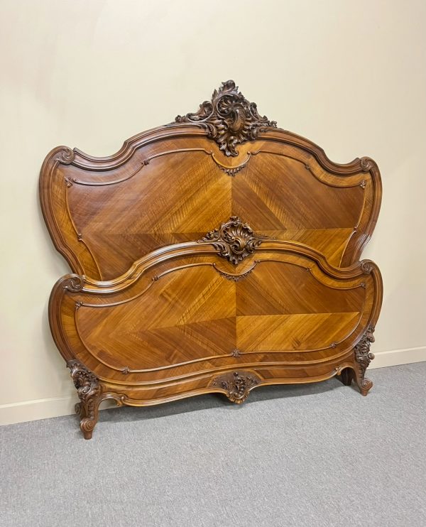 Fine French Walnut Double Bed