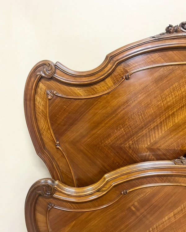 Fine French Walnut Double Bed