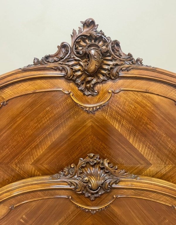 Fine French Walnut Double Bed