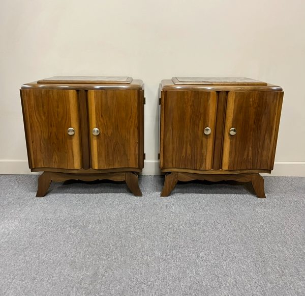 Pair of French Art Deco Bedside Cabinets