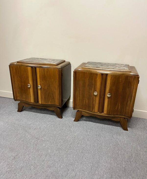 Pair of French Art Deco Bedside Cabinets