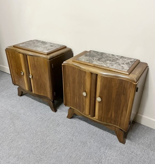 Pair of French Art Deco Bedside Cabinets