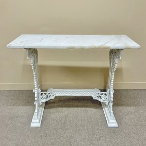 Victorian Marble Top Cast Iron Table