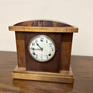 American Walnut Mantel Clock, c.1900
