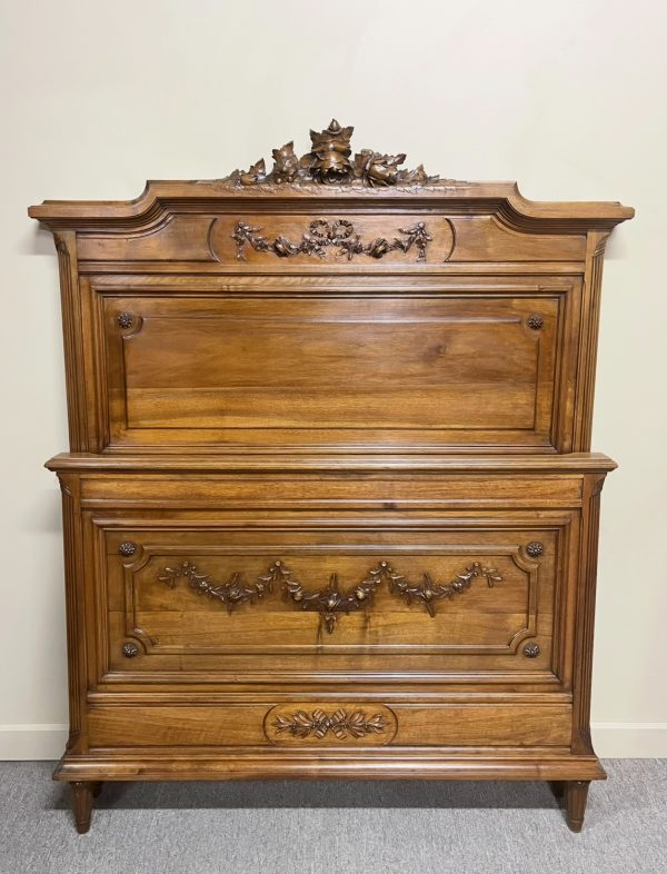 Pair Of French Walnut King Single Beds
