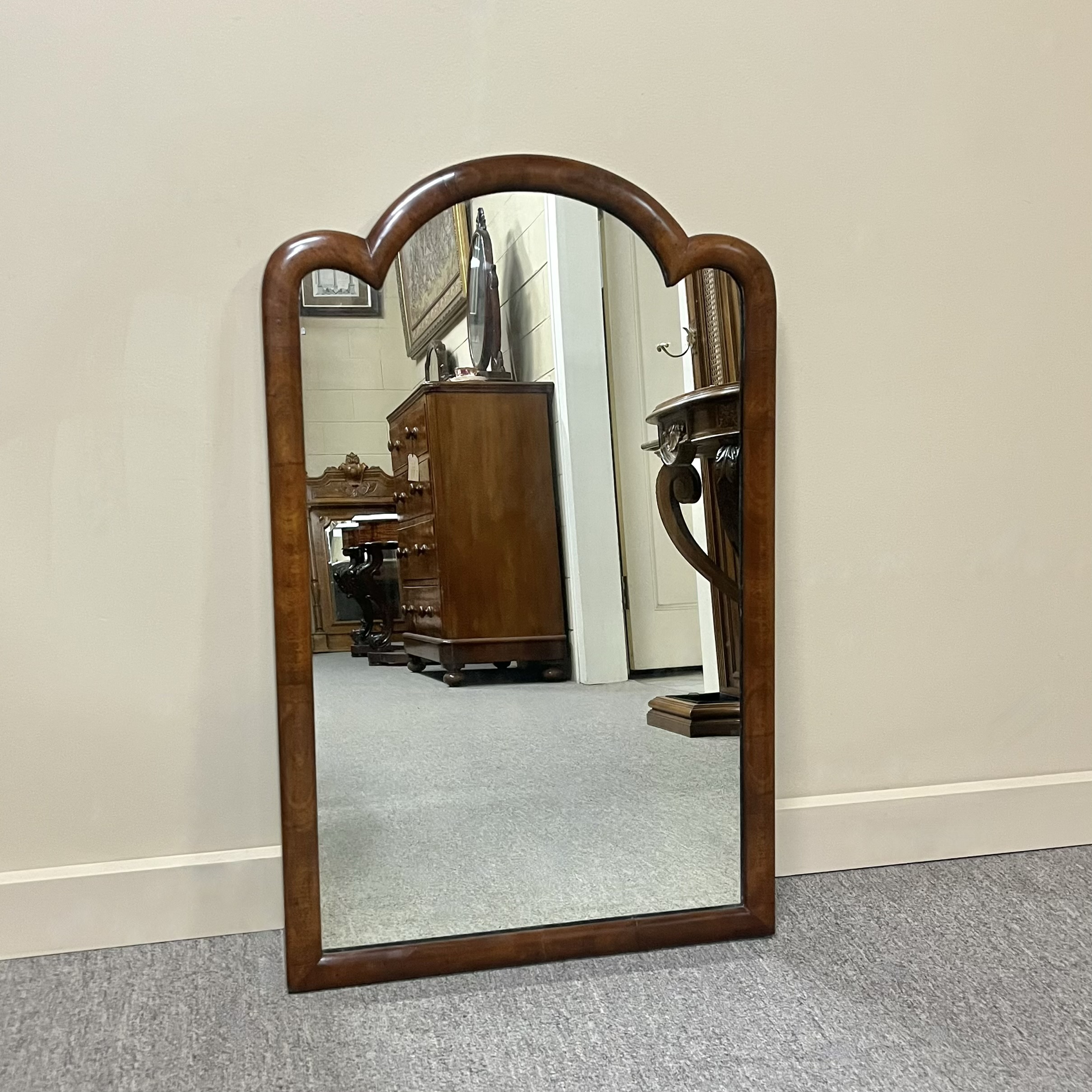 19th Century Arched Mahogany Mirror