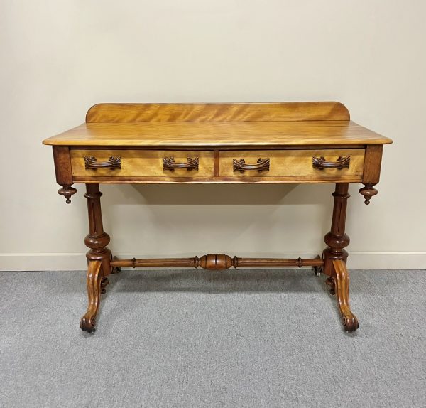 19th Century English Satin Birch Sofa Table