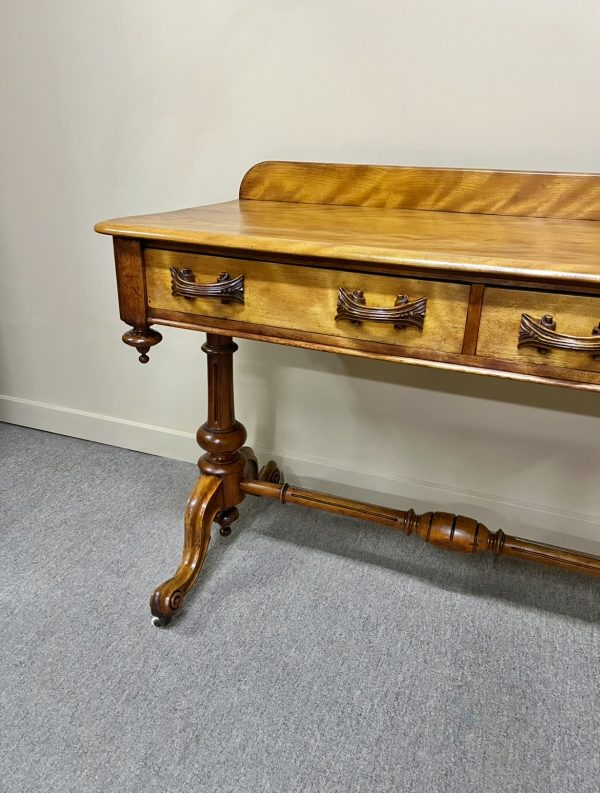 19th Century English Satin Birch Sofa Table