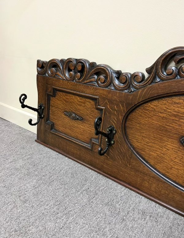 1920's English Oak Coat Rack