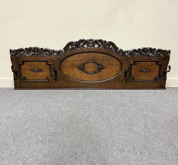 1920's English Oak Coat Rack