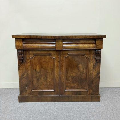 19th Century Figured Walnut 2-Door Sideboard