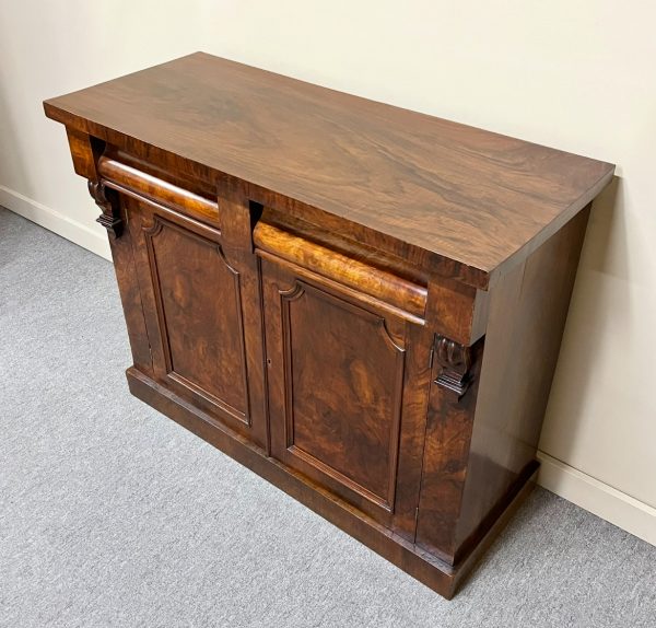 19th Century Figured Walnut 2-Door Sideboard