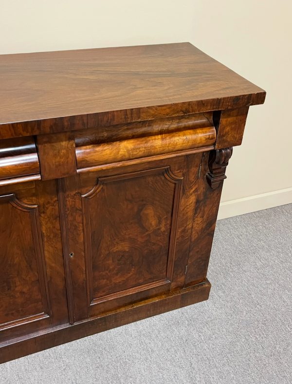 19th Century Figured Walnut 2-Door Sideboard