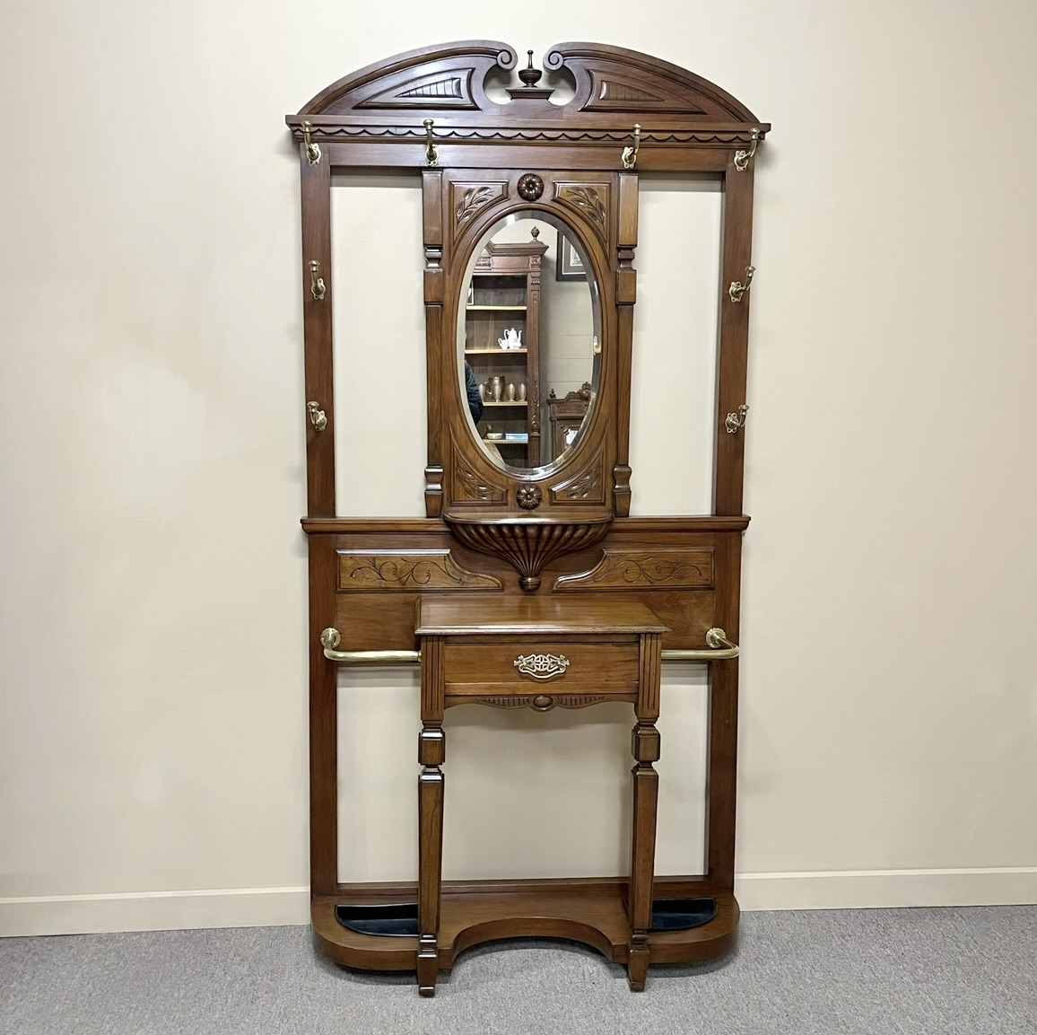 Late Victorian Walnut Hallstand
