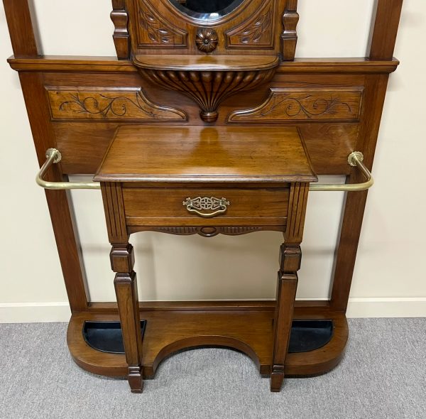 Late Victorian Walnut Hallstand