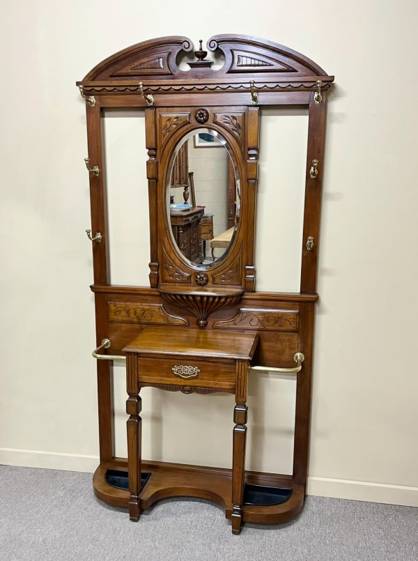 Late Victorian Walnut Hallstand
