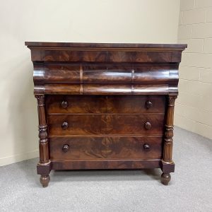 19th Century Flame Mahogany Chest of Drawers