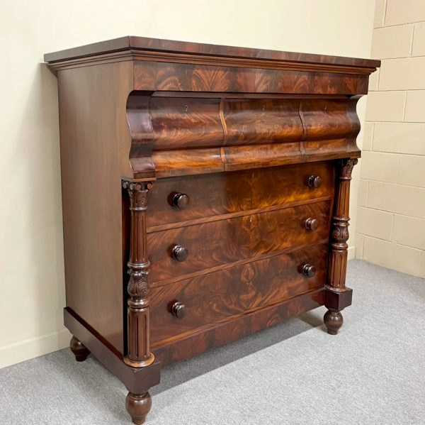 19th Century Flame Mahogany Chest of Drawers