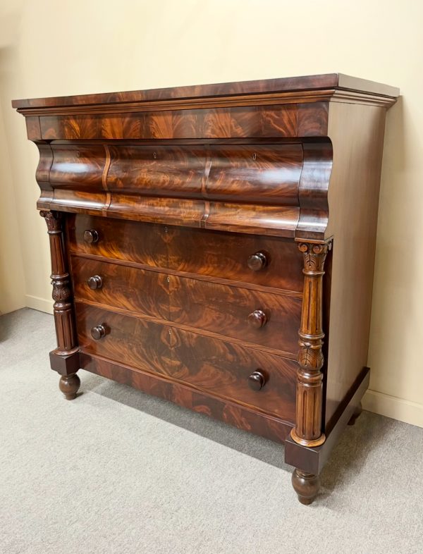 19th Century Flame Mahogany Chest of Drawers