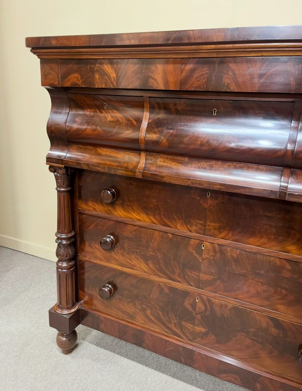 19th Century Flame Mahogany Chest of Drawers