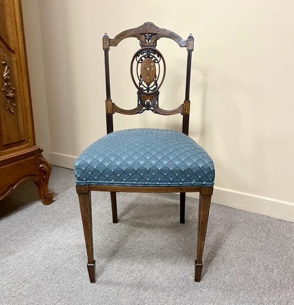 Fine Inlaid Sheraton Revival Chair