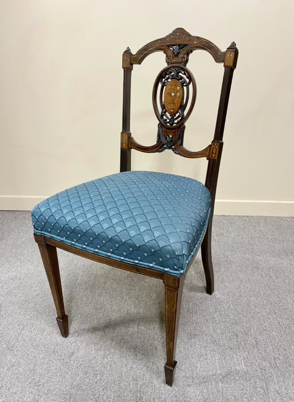 Fine Inlaid Sheraton Revival Chair