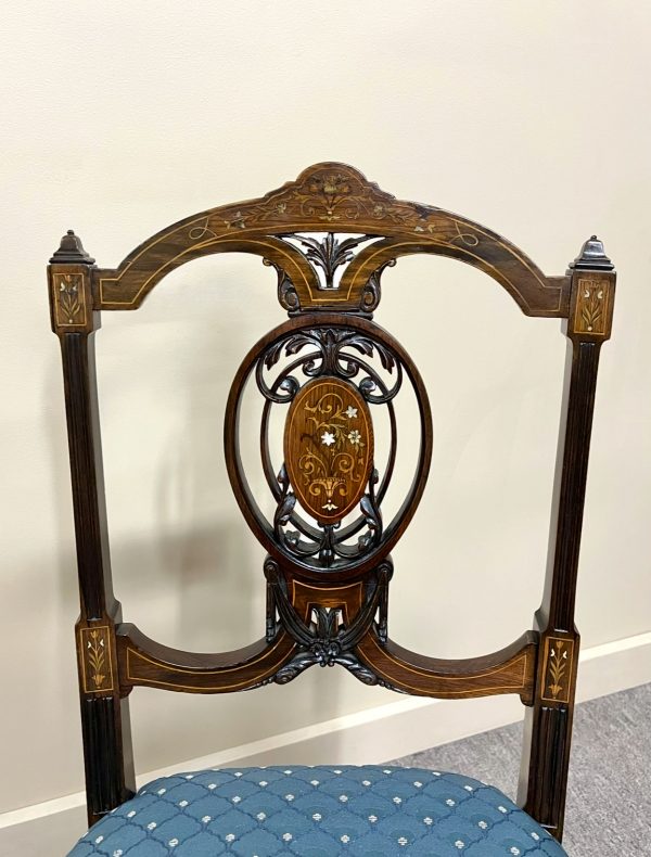 Fine Inlaid Sheraton Revival Chair