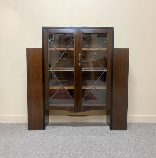 1930's Art Deco Leadlight Bookcase