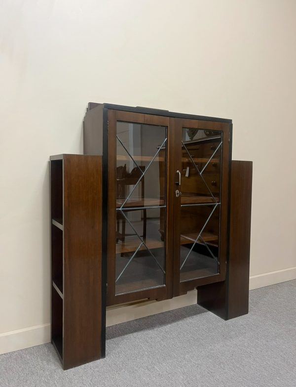1930's Art Deco Leadlight Bookcase