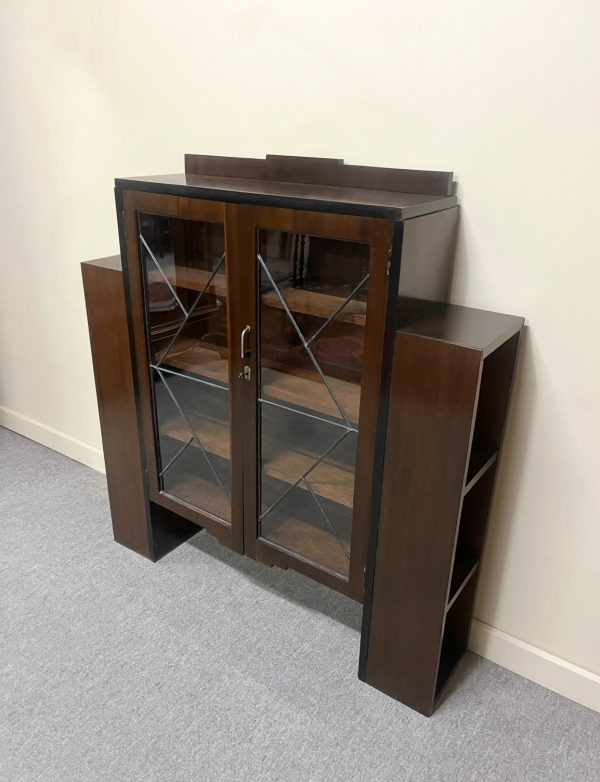 1930's Art Deco Leadlight Bookcase