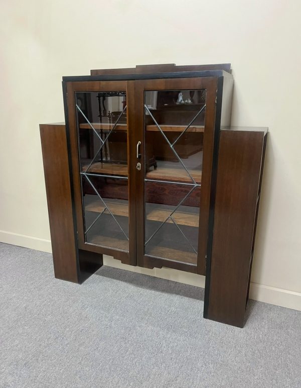 1930's Art Deco Leadlight Bookcase