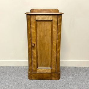 Victorian Satin Birch Bedside Cabinet