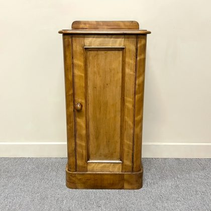 Victorian Satin Birch Bedside Cabinet