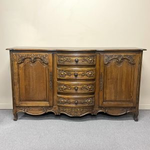 French Bow Front Oak Buffet