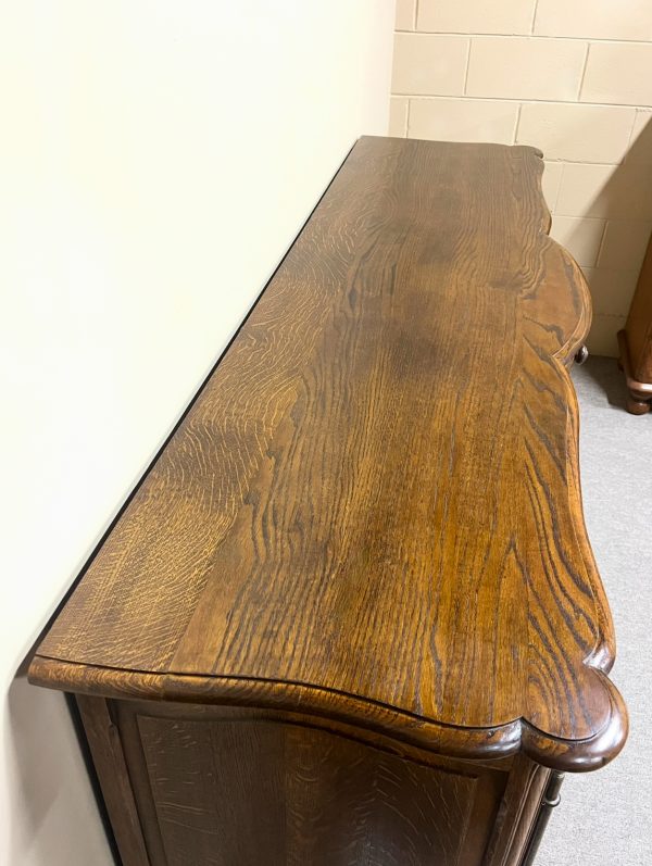 French Bow Front Oak Buffet