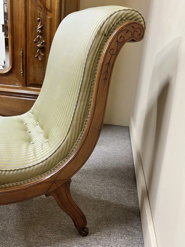 19th Century Scroll Back Chair in Walnut