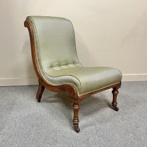 19th Century Scroll Back Chair in Walnut
