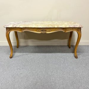 Vintage French Marble Top Coffee Table